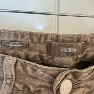 Closed taupe velvety skinny ankle jean